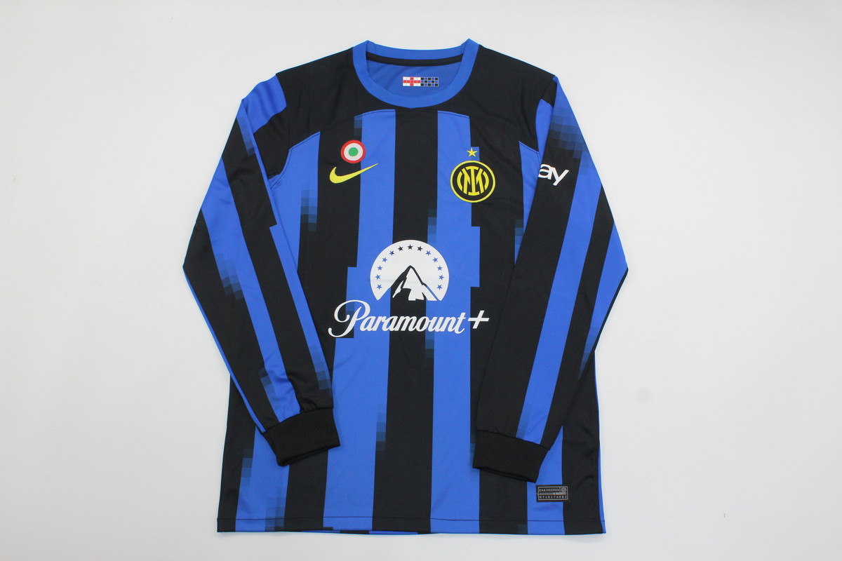 AAA Quality Inter Milan 23/24 Home Long Soccer Jersey